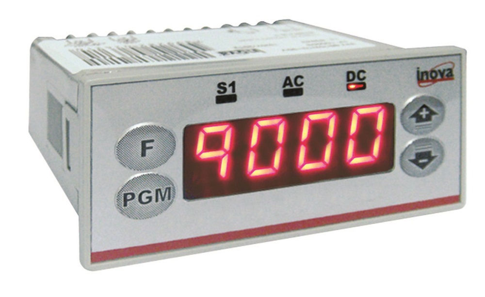 Amperímetro Amperímetro Medidor Digital 25-100A 85-250VCA/CC Tensão VCA 75x33 mm