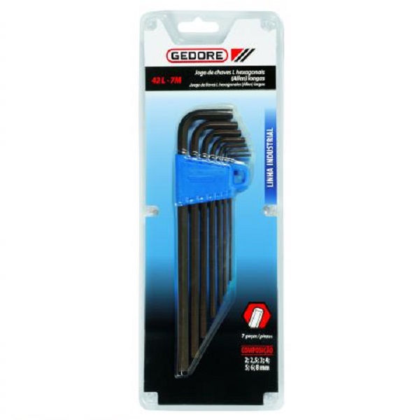 Jogo Chaves Allen com 9 Peças Aço Vanadium 1,5-10 mm 42-9MJG1,5-10