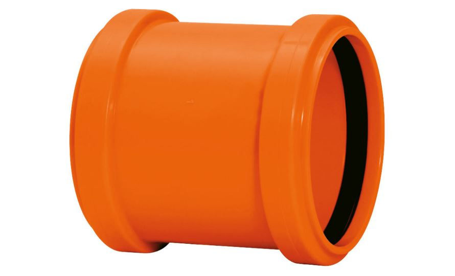 Luva PVC Correr com Anel 75 mm Silentium Laranja Esgoto