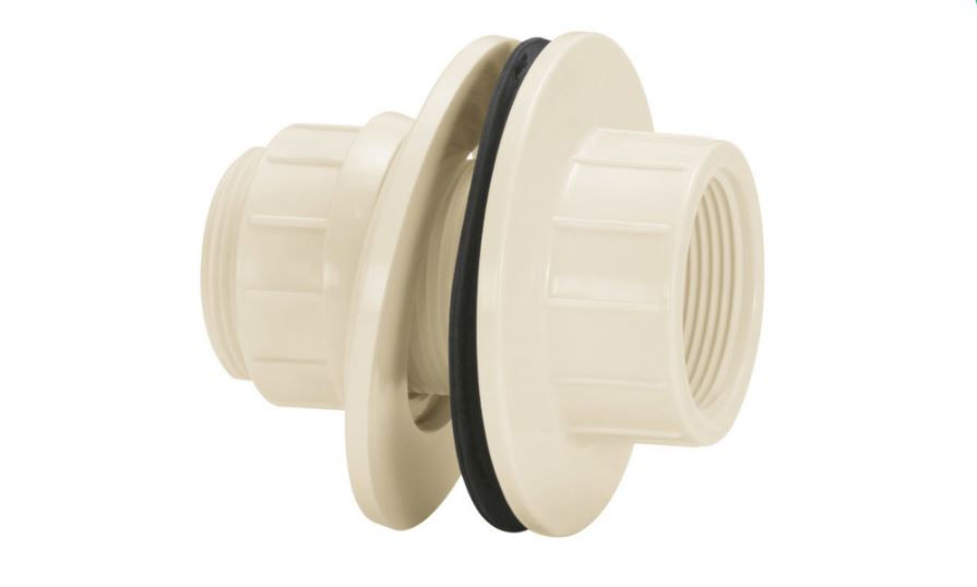 Adaptador PVC Rosqueável com Flange Auto-ajustável 2" Branco Água Fria