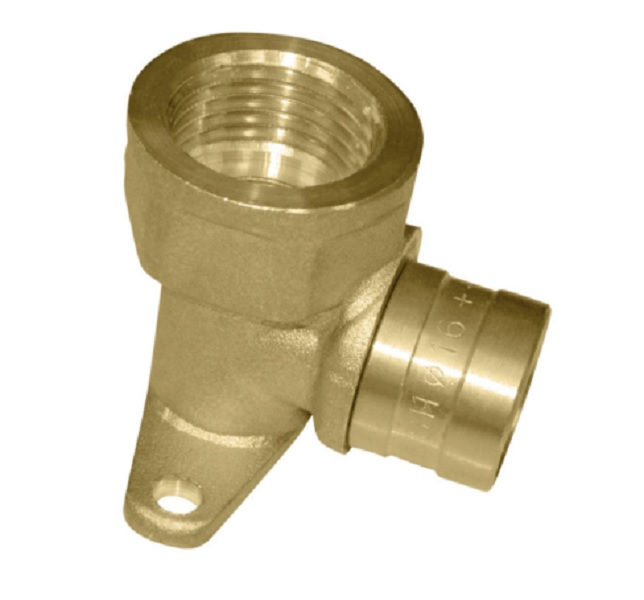 água Quente Água Quente Joelho Fêmea Metálico PEX DN25x 3/4 Base Fixa