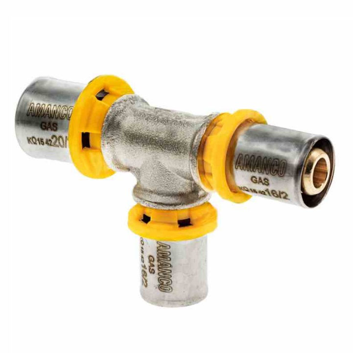 Te Redução Metálico 20x16x20 mm Amanco Gás