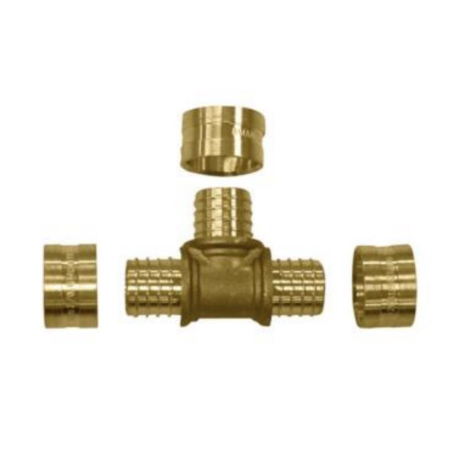 Te Metálico Simples 32 mm PEX Água Quente