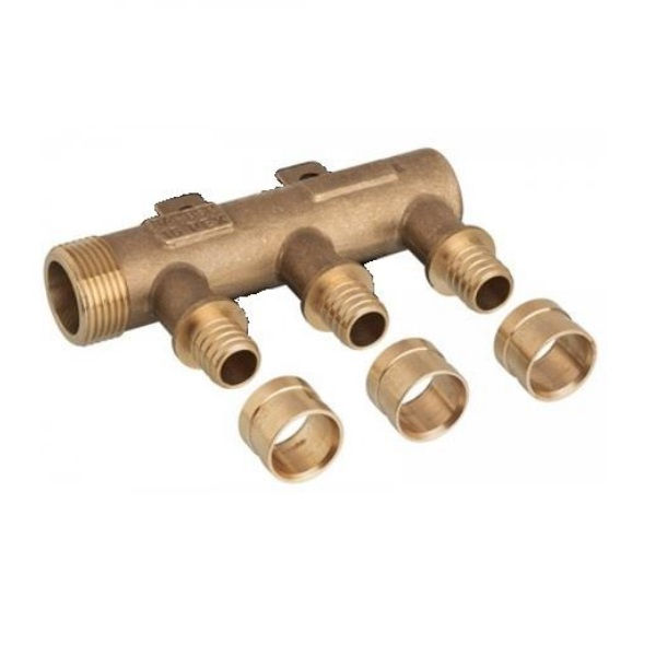 Módulo Distribuição Metálico Fechado 3 Saídas 3/4"X16MM Pex Amanco Wavin