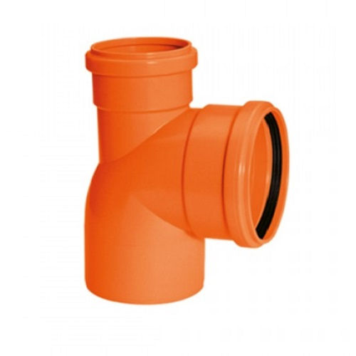 Joelho PVC 90G com Visita 100x75 mm Silentium Laranja Esgoto