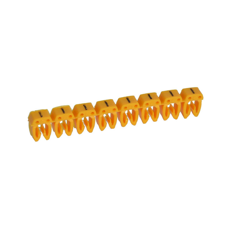 Marcador Identificador Anilha PVC Sinal - para Cabos 4,00-6,00 mm² Amarelo NR10 CAB3