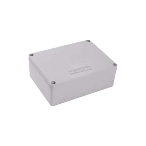 Caixa Passagem Sobrepor PVC 234x174x90 mm Cega Fixo Cinza com Tampa Opaca Baixa sem Embutes