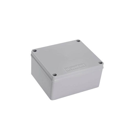 Caixa Passagem Sobrepor PVC 170x145x90 mm Cega Fixo Cinza com Tampa Opaca Baixa sem Embutes