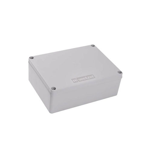 Caixa Passagem Sobrepor PVC 300x220x120 mm Cega Fixo Cinza com Tampa Opaca Baixa sem Embutes