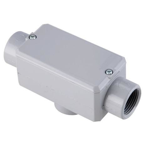 Condulete Alumínio Tipo TB 1" com Rosca BSP com Tampa com Vedação Cinza IP54