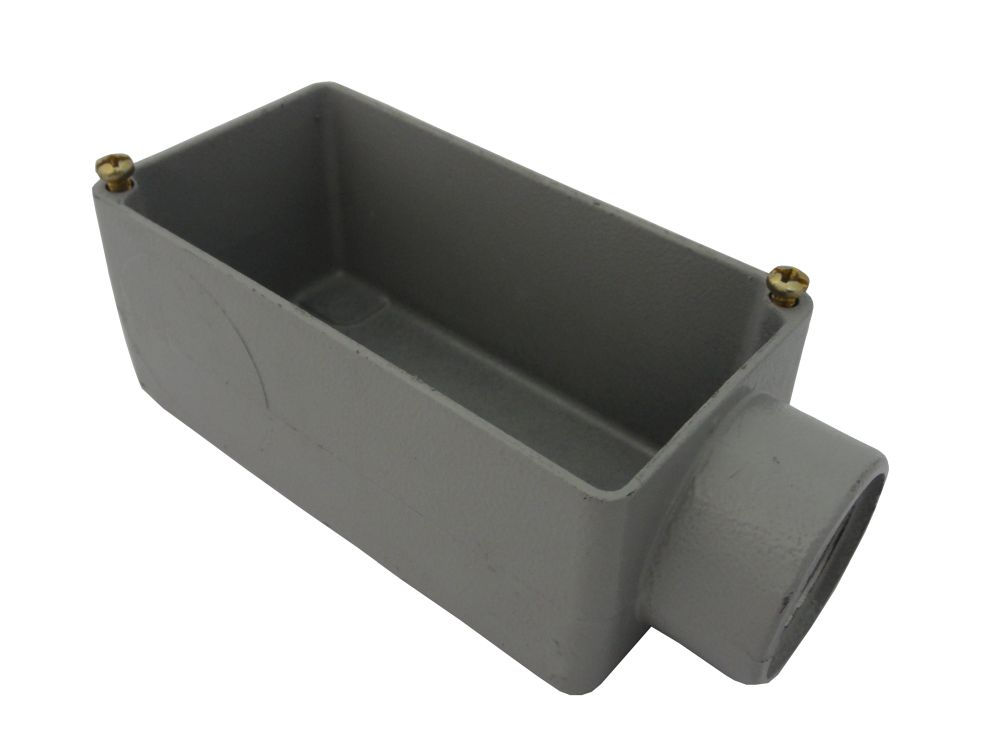 Condulete Alumínio Tipo e 1" com Rosca NPT sem Tampa sem Vedação Cinza