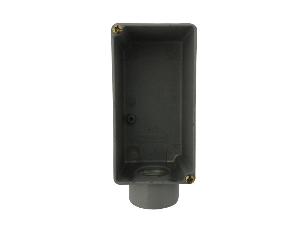 Condulete Alumínio Tipo e 1" com Rosca NPT sem Tampa sem Vedação Cinza