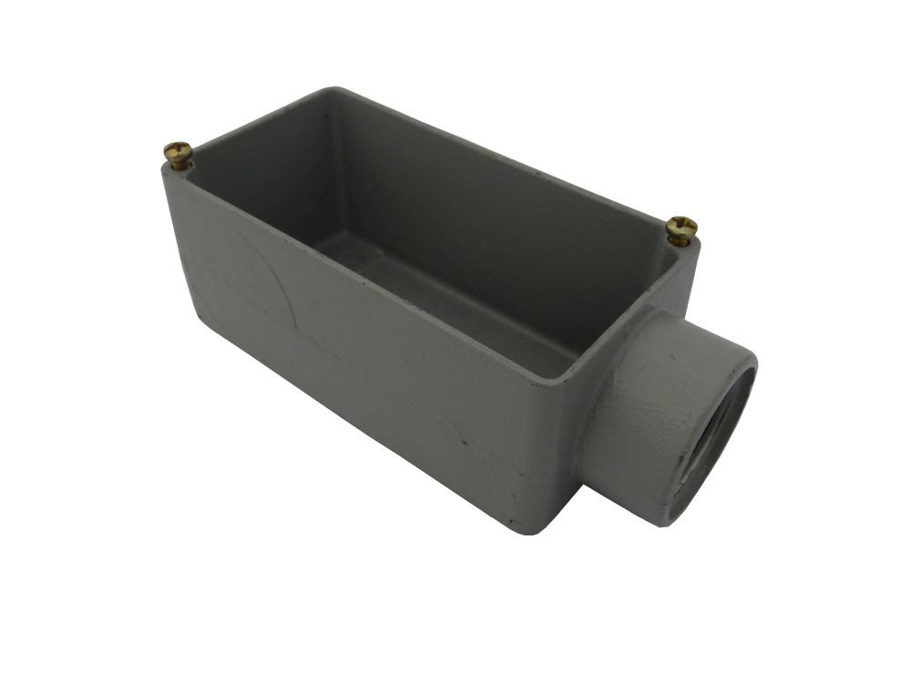 Condulete Alumínio Tipo e 1" com Rosca NPT sem Tampa sem Vedação Cinza