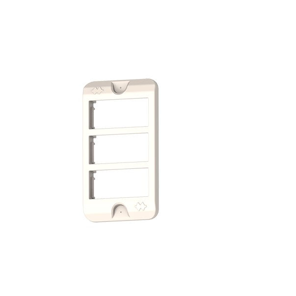 Tampa PVC para 3 Módulos para Condulete Branco 1/2"-3/4" Fixação com Pressão