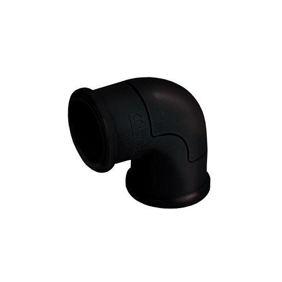 Cotovelo PVC 90G para Eletroduto 1" sem Rosca Preto