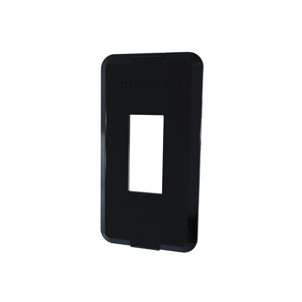 Tampa PVC para 1 Tecla para Condulete Preta 1/2"-3/4" Fixação com Pressão