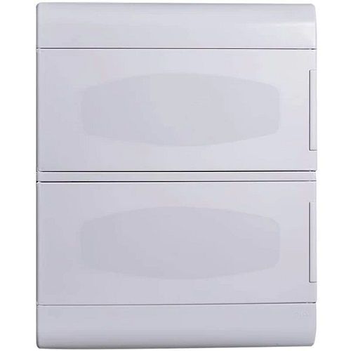 Quadro de Distribuição Quadro de Distribuição PVC Embutir 24 Disjuntores DIN sem Barramento sem Geral Branco Porta Opaca Abertura 180G