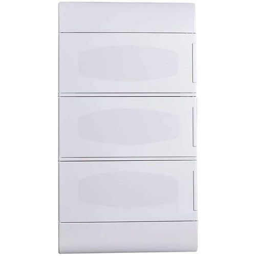 Quadro de Distribuição Quadro de Distribuição PVC Embutir 36 Disjuntores DIN sem Barramento sem Geral Branco Porta Opaca .