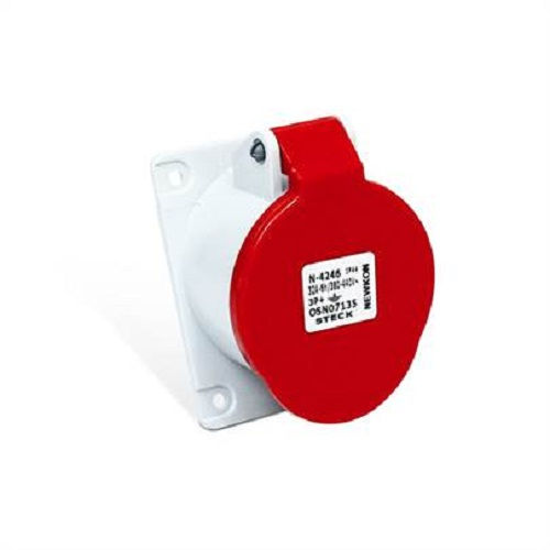 Plugue Industrial 3P+T 32A 380VCA Vermelho 6H Newkon