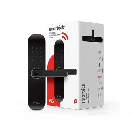 FECHADURA DIGITAL PRETA SMARTECK 