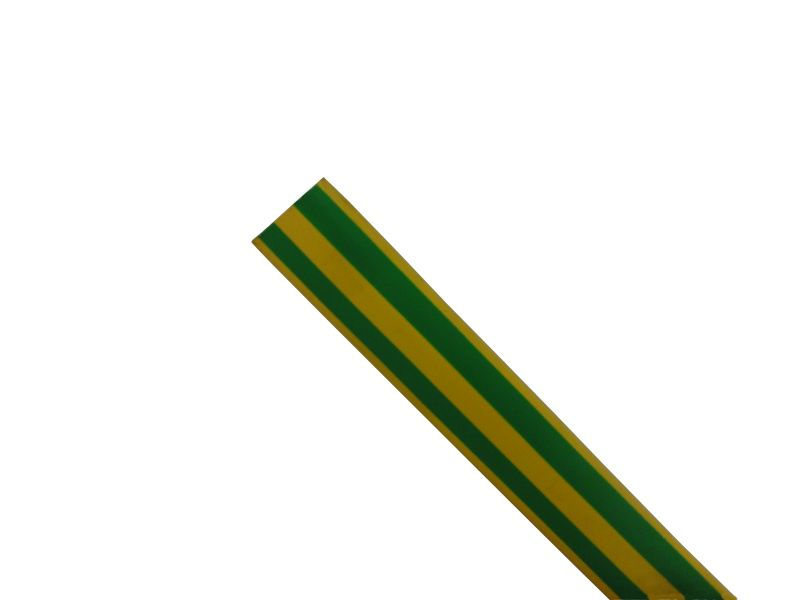 Tubo Termocontrátil Poliolefina 600VCA 1/2" Verde-Amarelo 6,4-12,7 mm