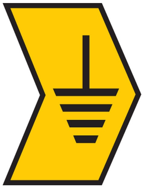 Marcador Identificador Anilha PVC Terra para Cabos 0,50- 6,00 mm² Amarelo MHG2/5