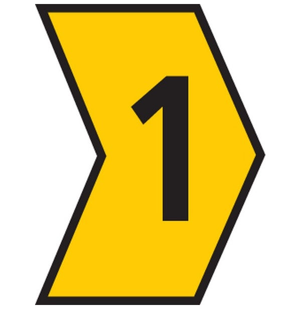 Marcador Identificador Anilha PVC Número 1 para Cabos 1,50-10,00 mm² Amarelo MHG3/7