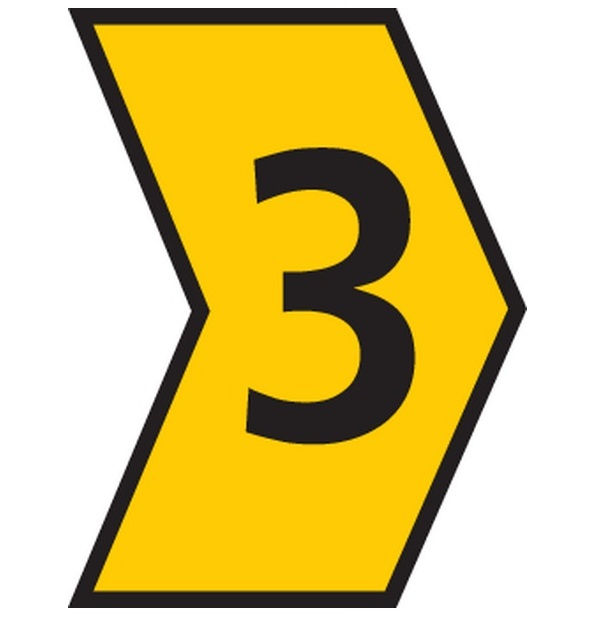 Marcador Identificador Anilha PVC Número 3 para Cabos 1,50-10,00 mm² Amarelo MHG3/7