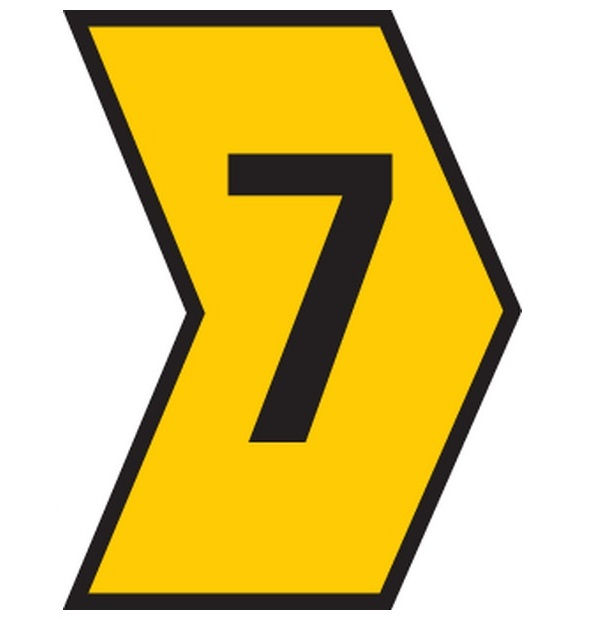 Marcador Identificador Anilha PVC Número 7 para Cabos 1,50-10,00 mm² Amarelo MHG3/7