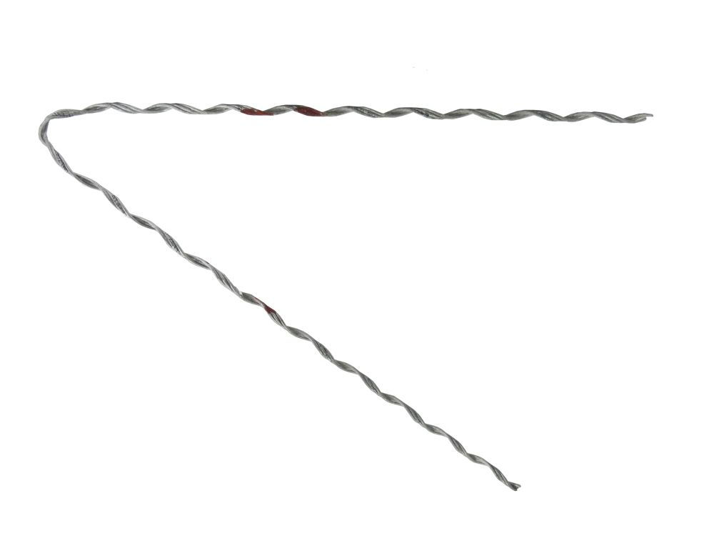 Alça Alça Preformada para Cabo de Aço Fio NU 3,09 mm 355 mm Código Vermelho 1 Fio