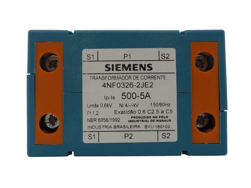 Transformador Corrente 5VA 600VCA 50/60 Hz 500/5A para Medição Classe 0,5