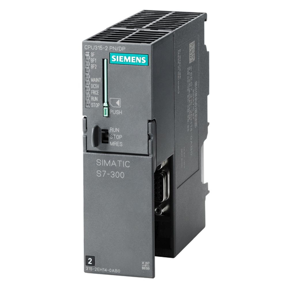 Cpu Simatic S7-300 315-2 Pn/DP Memória Trabalho 384K Interface MPI/DP 12MB 24VCC 2 Portas PROFINET ETHERNET Industrial