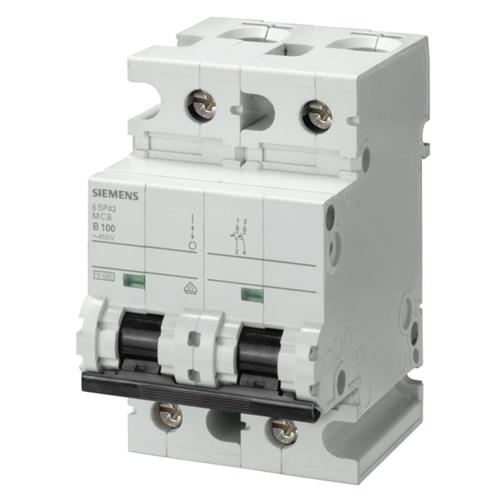 Disjuntor Termomagnético Fixo Bipolar 5SP4 D 80A 20 KA/10 KA 220/380VCA DIN