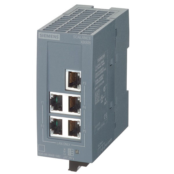 Módulo Expansão Módulo Expansão Scalance XB005 ETHERNET Industrial 5 Portas RJ45 10/100Mbps Alimentação 24VCC para Trilho DIN