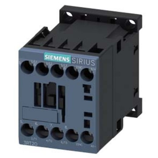 Contator Principal Tripolar 7A Mini S00 1NF 24VCC 3RT2015 Conexão para Parafuso