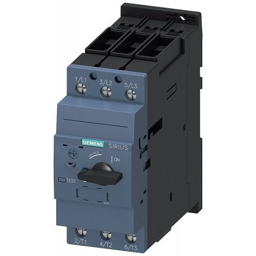 Disjuntor Motor Tripolar 3RV2031 35,00-45,00A Classe 20 com Acionamento Rotativo DIN S2 Conexão para Parafuso