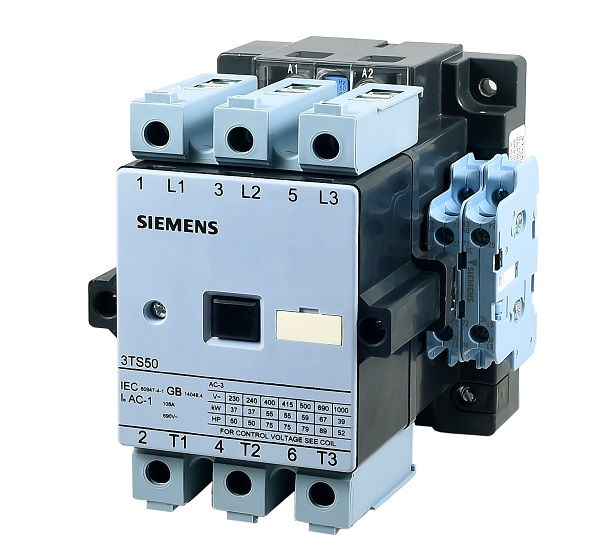 Contator Principal Tripolar 105A S4 2NA+2NF 24VCA 50/60 Hz 3TS50 Smart Conexão para Parafuso