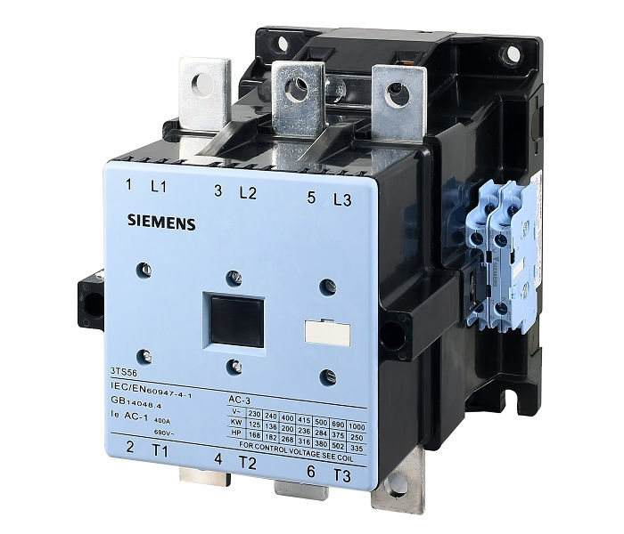 Contator Principal Tripolar 400A S12 2NA+2NF 110VCA 50/60 Hz 3TS56 Smart Conexão para Parafuso