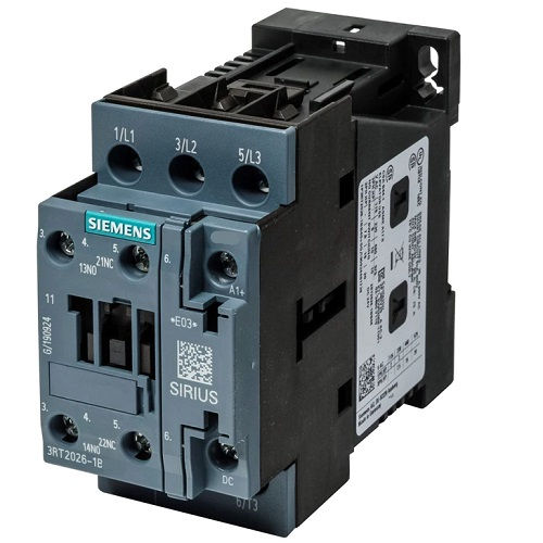 Contator Principal Tripolar 25A S0 1NA+1NF 125VCC 3RT2026 Conexão para Parafuso