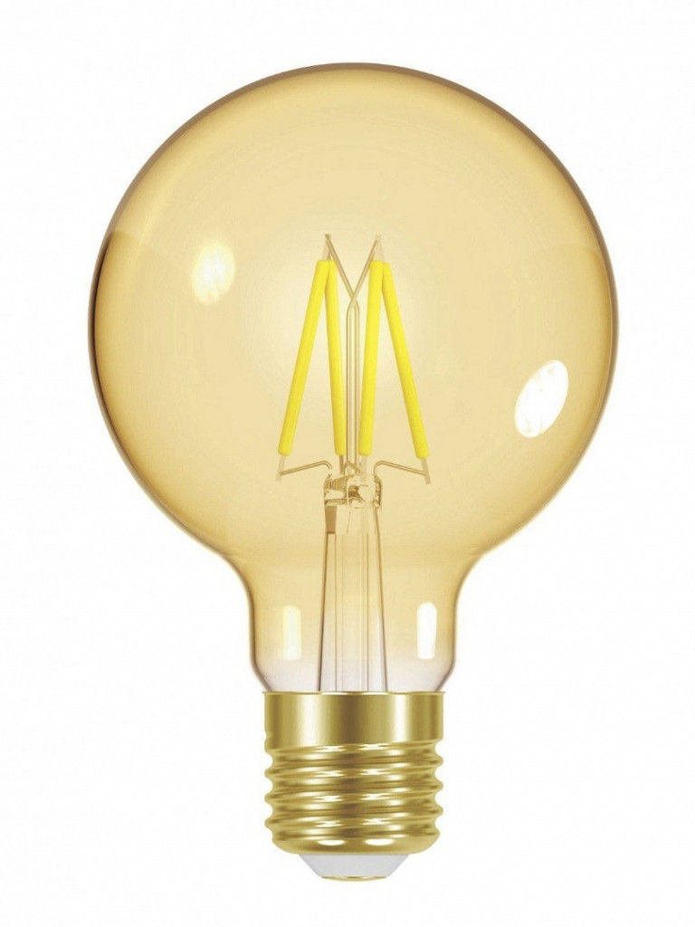 Lâmpada Lâmpada LED 4W Vintage Filamento Globo G80 E27 Bivolt Âmbar 15.000H