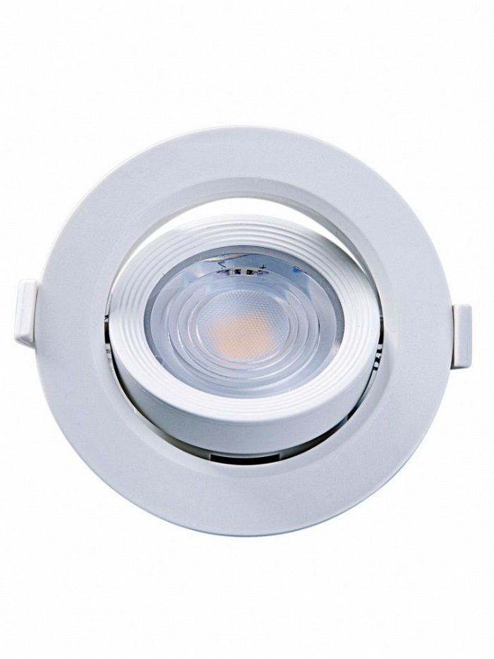 Spot Led Embutir Redondo Direcionável 7W PVC Alltop 3000K 560 lm Bivolt Branco PAR20 15.000H