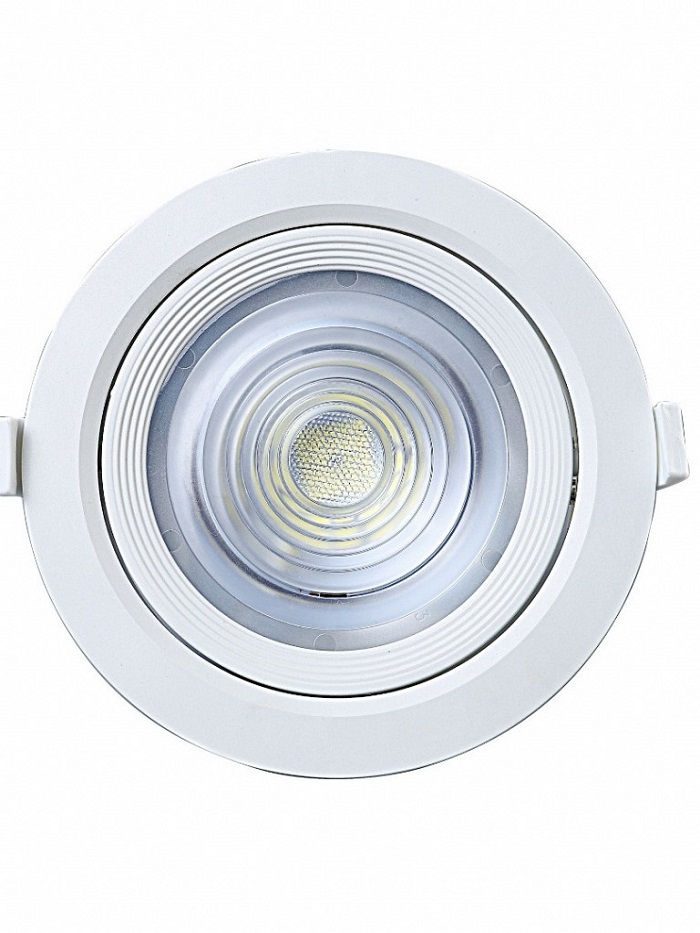 Spot Led Embutir Redondo Direcionável 10W PVC Alltop 3000K 800 lm Bivolt Branco PAR30 15.000H
