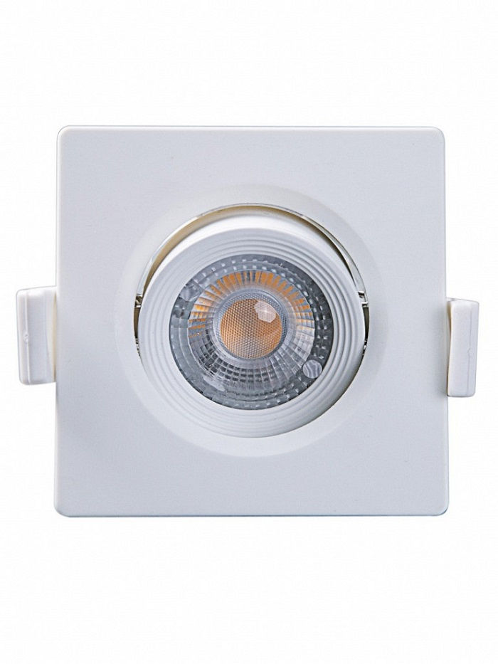 Spot Led Embutir Quadrado Direcionável 3W PVC Alltop 6500K 240 lm Bivolt Branco MR11 15000H