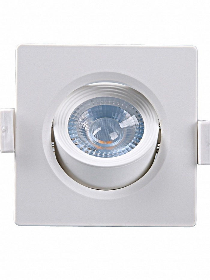 Spot Led Embutir Quadrado Direcionável 5W PVC Alltop 3000K 400 lm Bivolt Branco MR16 15.000H