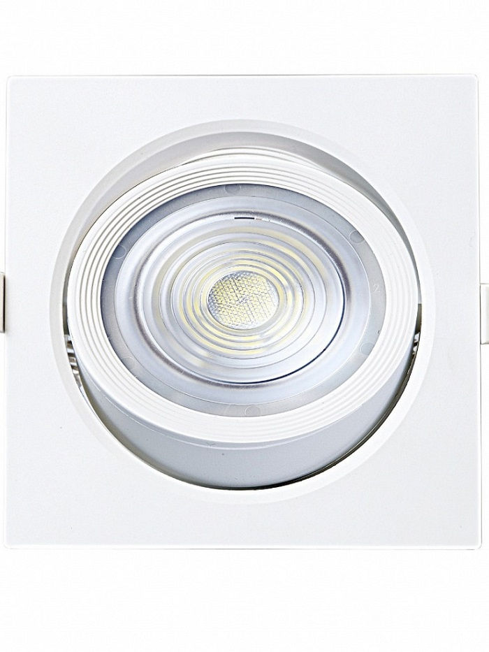 Spot Led Embutir Quadrado Direcionável 10W PVC Alltop 3000K 800 lm Bivolt Branco PAR30 15.000H