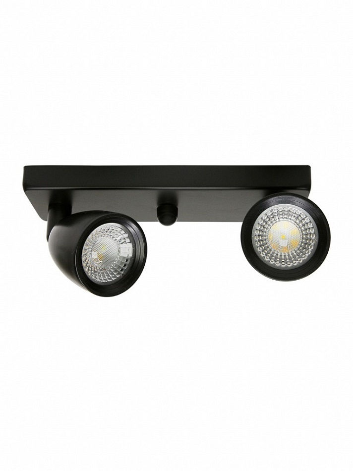 Spot Led Sobrepor Redondo Direcionável 2x4W PVC Direct 6500K 600 lm Bivolt Preto Base/Linear MR16 25.000H