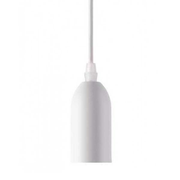 Pendente Redondo com Soquete E27 1x40W Aço Branco DOT Metal Vintage com Cabo 1 M