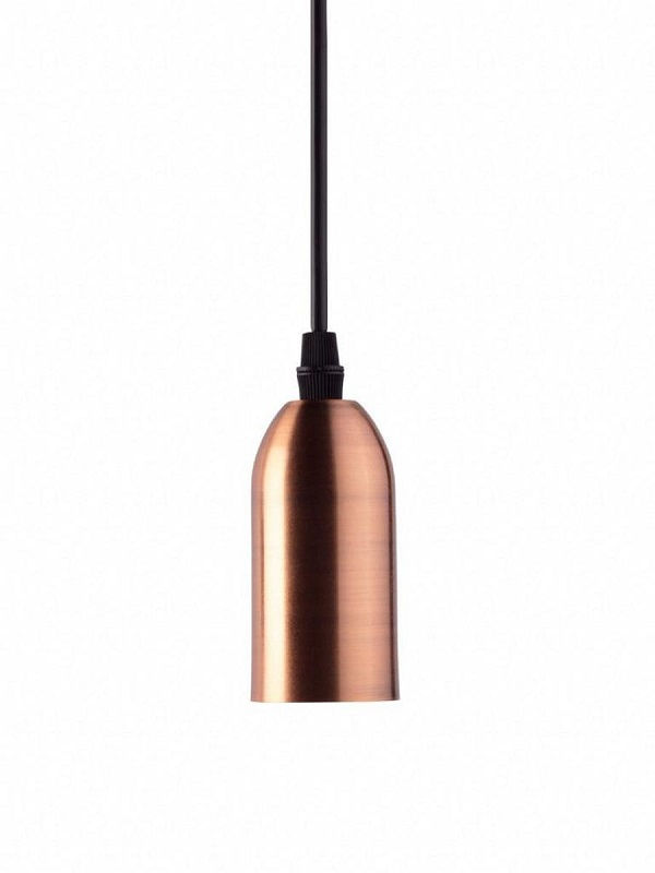 Pendente Redondo com Soquete E27 1x40W Aço Cobre DOT Metal Vintage com Cabo 1 M