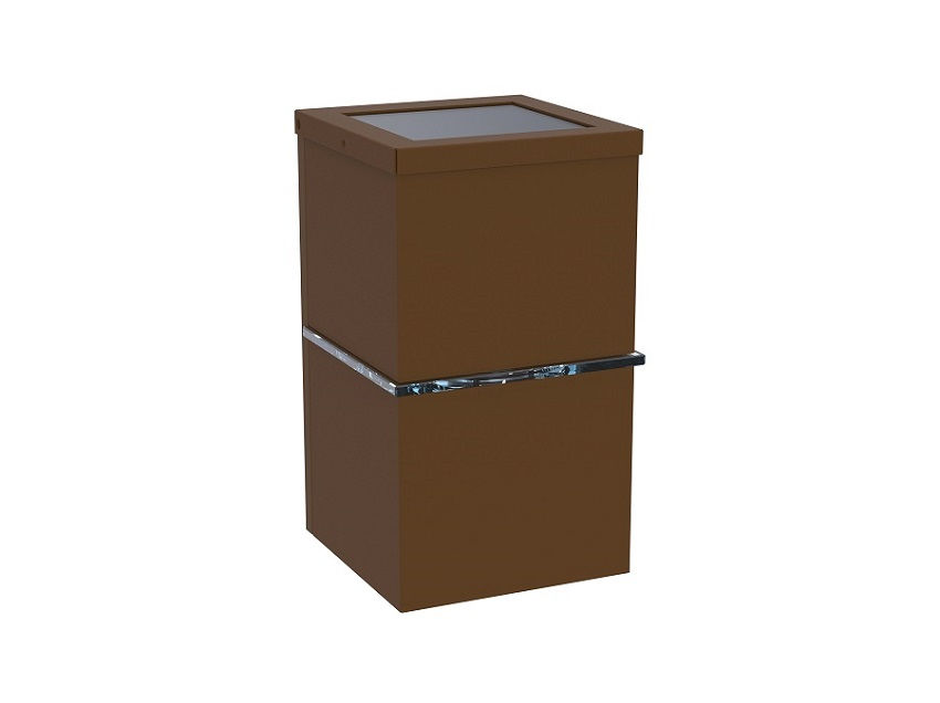 Arandela Sobrepor Uso Interno ou Externo 25W Alumínio Difusor Vidro G9 LED Marrom Hadar