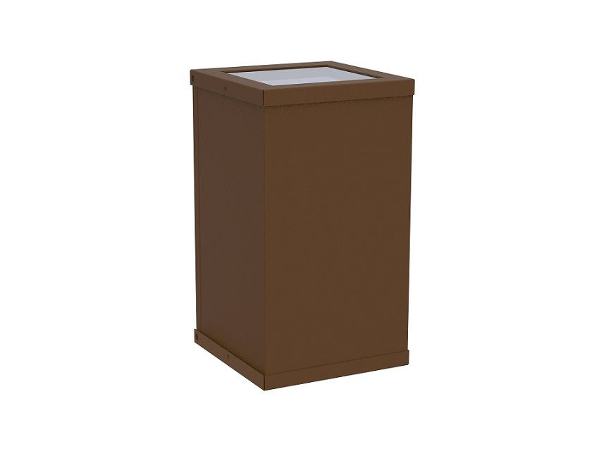 Arandela Sobrepor 2x25W Metal Difusor Vidro GZ10 Marrom SOL